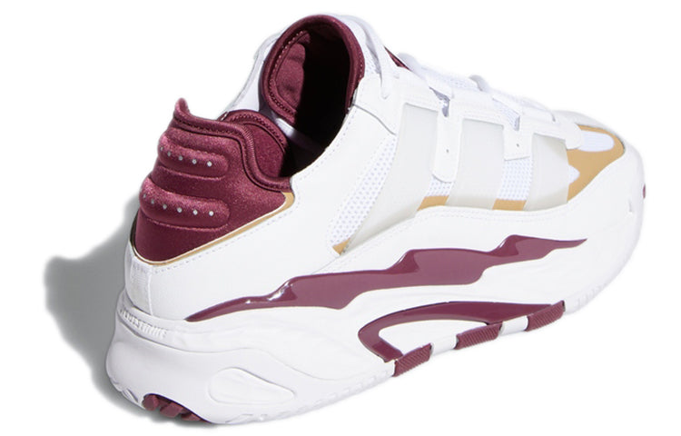 adidas originals Niteball Wear-Resistant Retro Basketball Shoes White Red Unisex 'White Red' S24141