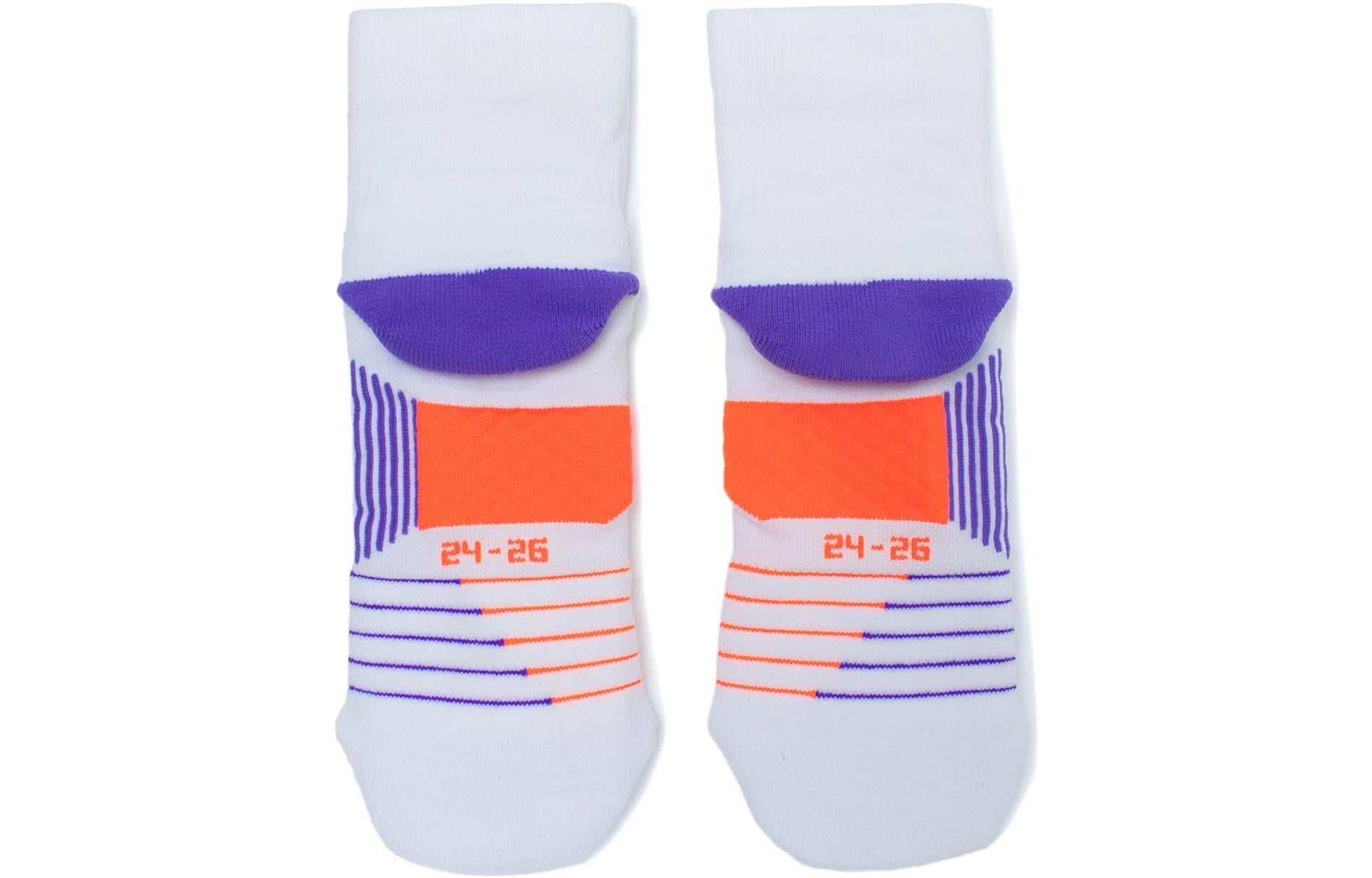 Li-Ning Cushion Ankle Socks 'White Purple Orange' AWST103-10
