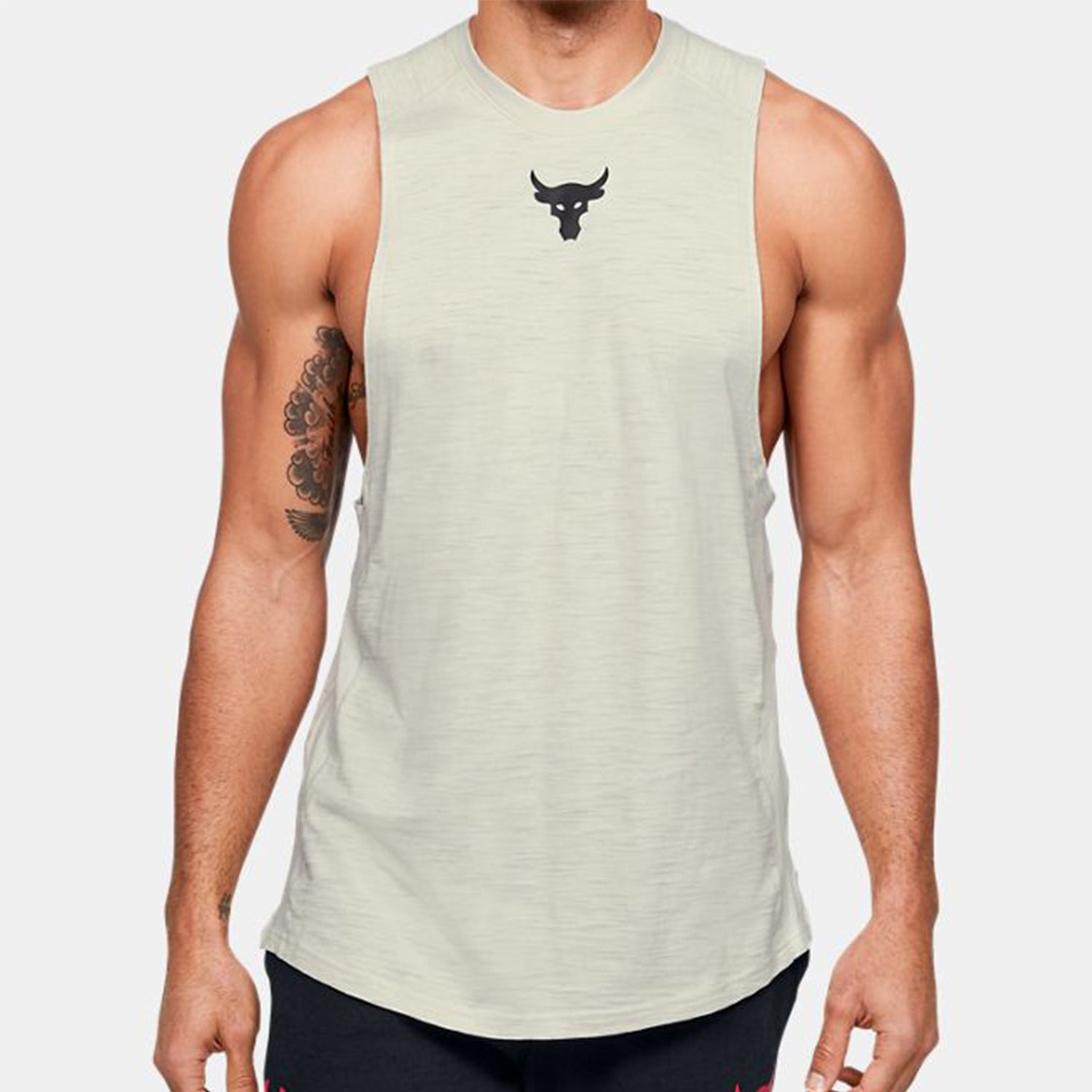 Under Armour Project Rock Charged Cotton Tank 'Beige' 1351523-110