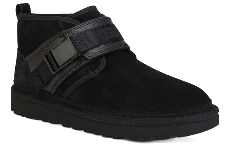UGG Neumel Snapback Buckle Fleece Lined Snow Boots Black 1118570-BLK