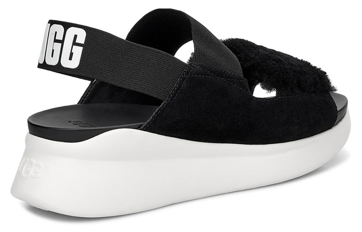 (WMNS) UGG Silverlake Black White Sandals 1101919-BKW