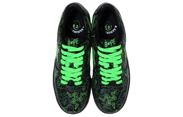(WMNS) A BATHING APE X Razer Bape Sta 'Black Neon Green' 1I23-291-902-BG