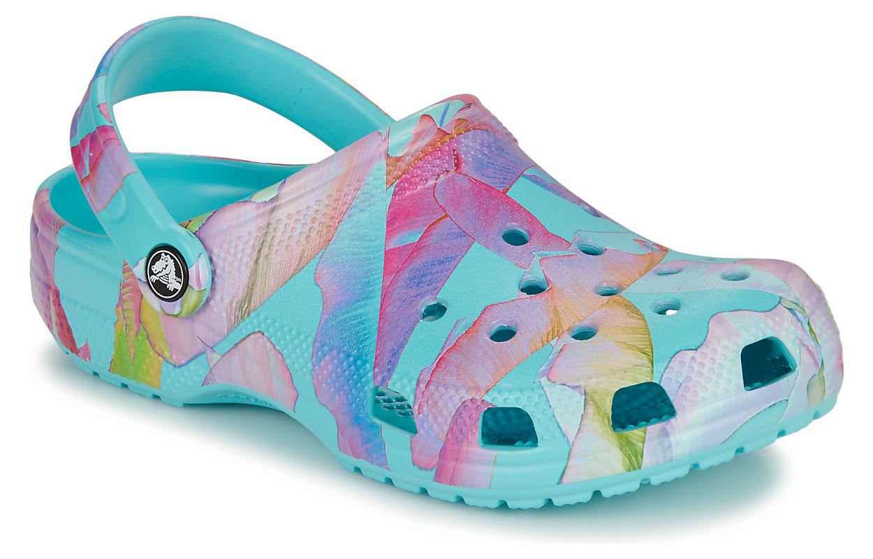 Crocs Classic Palm Print Clogs 'Neptune Multi' 208587-4NQ