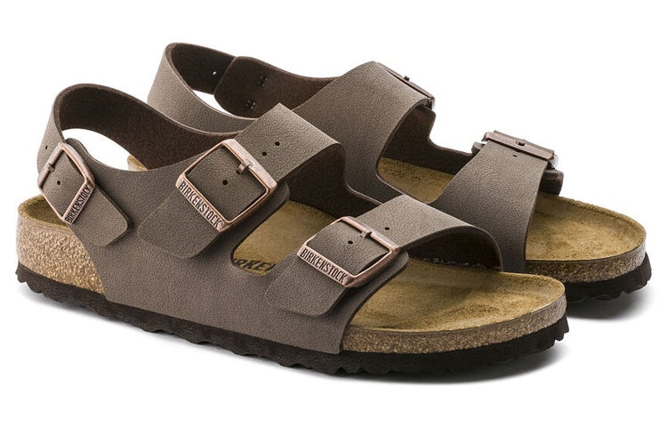Birkenstock Milano Birko-Flor Birkibuc Narrow Fit Sandals 'Mocca' 0634503