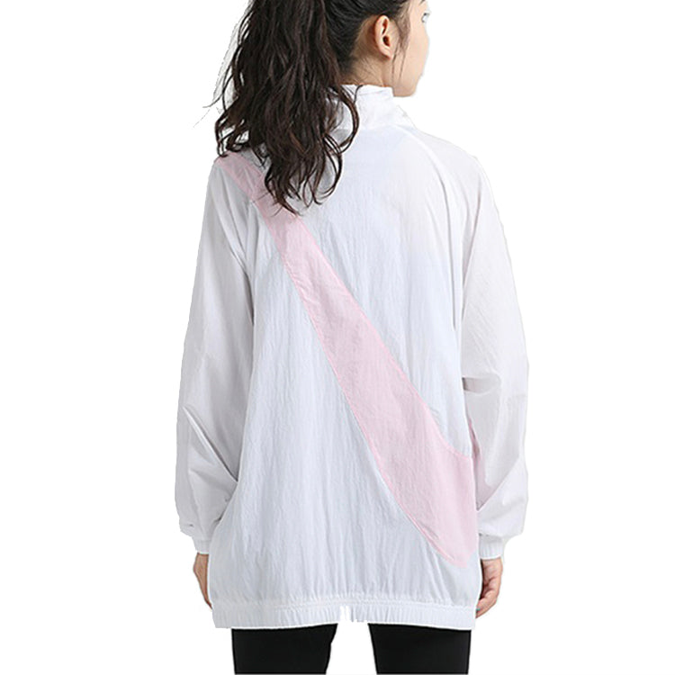 (WMNS) Nike Big Swoosh Jacket 'White Pink' DA0981-100