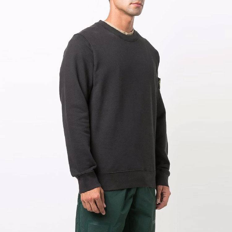 STONE ISLAND Logo Patch Sweatshirt 'Black' 751563020-V0065