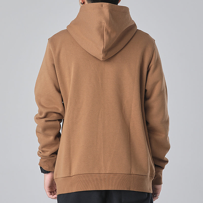 Men's Converse Zipper hooded Fleece Lined Cardigan Knit Jacket Brown 10019922-A05