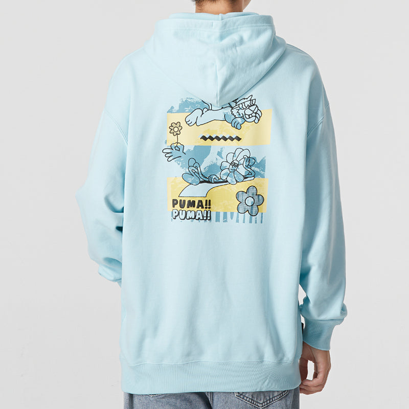 PUMA Downtown Logo Hoodie 'Blue' 537753-30