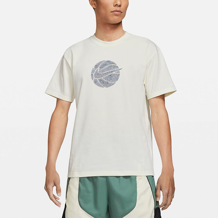Nike Basketball Loose Sports Round Neck Short Sleeve Creamy White DD0829-901