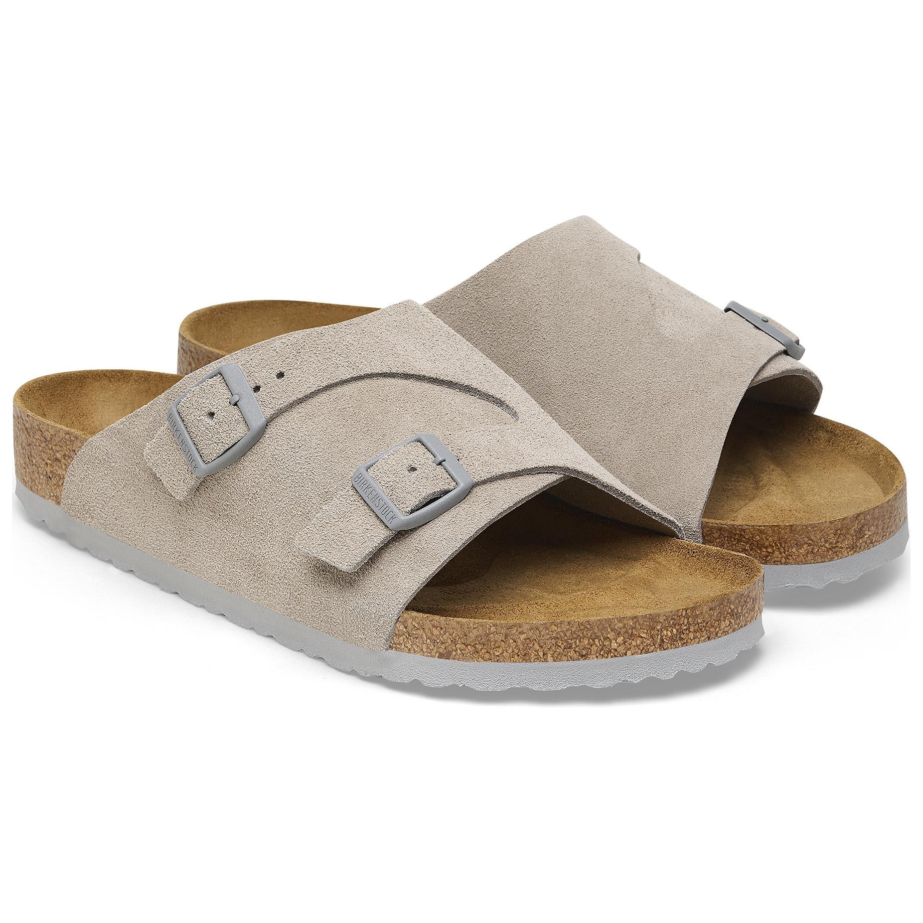 Birkenstock Zrich Suede Leather Sandals 'Stone Coin' 1027725