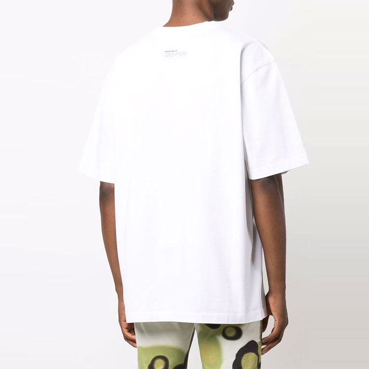 HERON PRESTON Fw21 Split Herons T-shirt 'White Orange' HMAA029F21JER0010122
