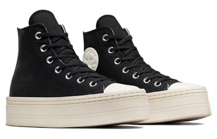 (WMNS) Converse Chuck Taylor All Star Modern Lift Platform Canvas 'Black Egret' A06141C