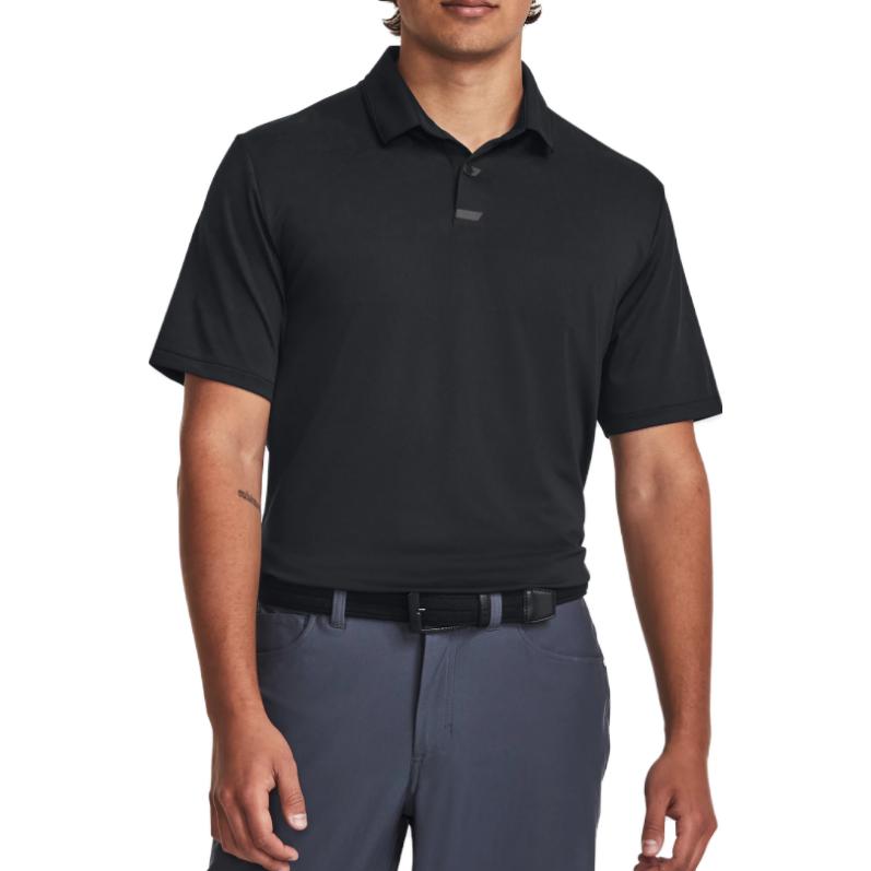Under Armour Tour Tips Jacquard Polo Shirt 'Black' 1379737-001