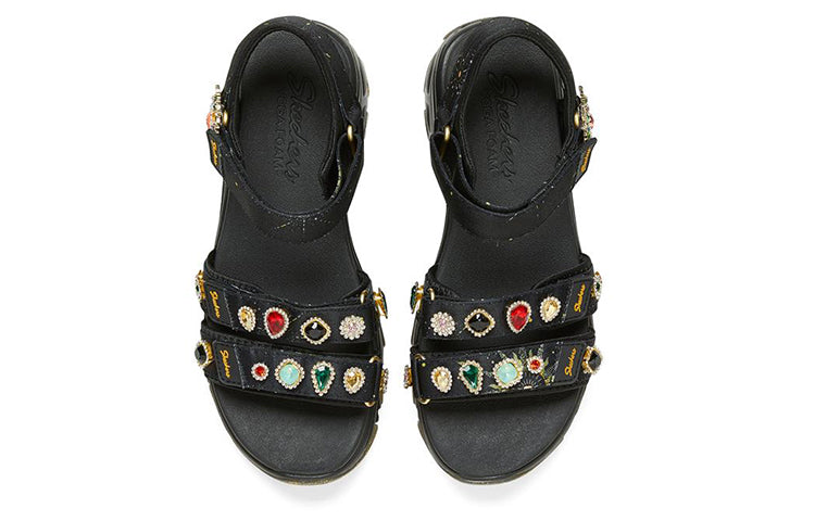 (WMNS) Skechers Premium Heritage D'Lites - Gemtastic 'Black Gold' 149743-BKGD