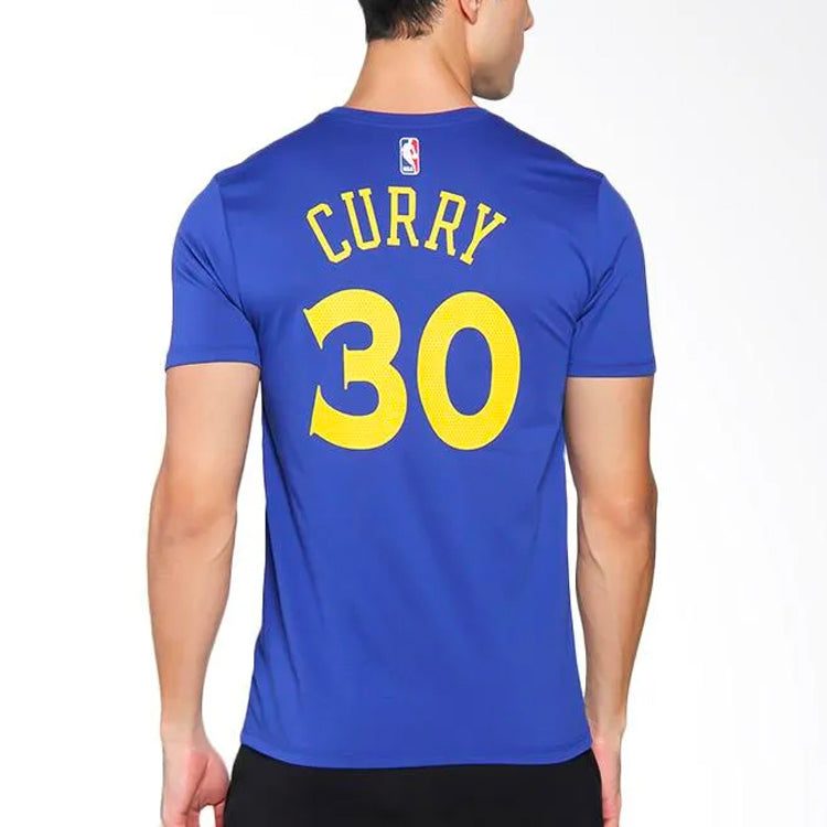 Nike Golden State Warriors DRI-FIT NBA Short Sleeve Blue 'Curry' 870775-496