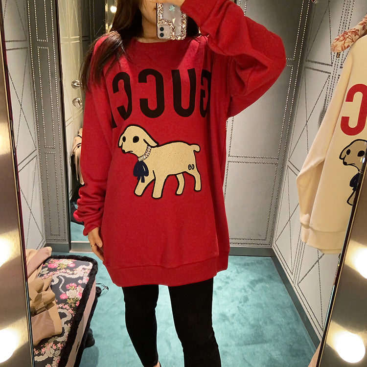 (WMNS) Gucci Large Pullover Red 469250-XJBUE-6671