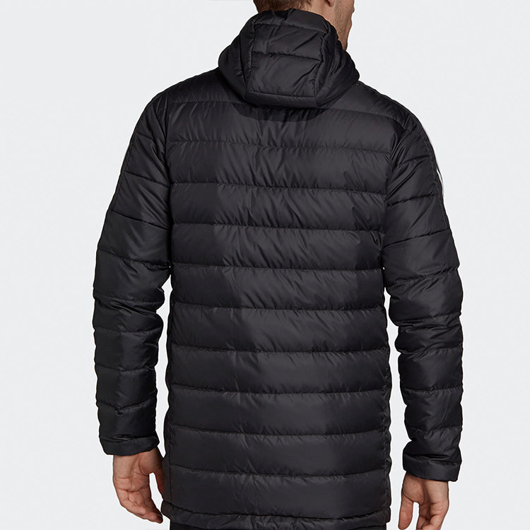 adidas Logo Print Casual Cap Sports Down Jacket Men's Black GH4604