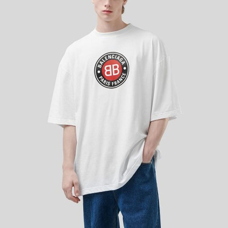 Balenciaga Double B Logo Printing 'White' 641614TJV769000