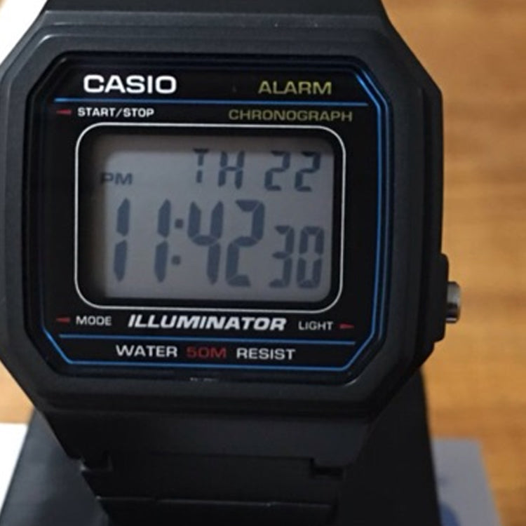 CASIO Sports Quartz Waterproof Mens Black Digital W-217H-1AVDF