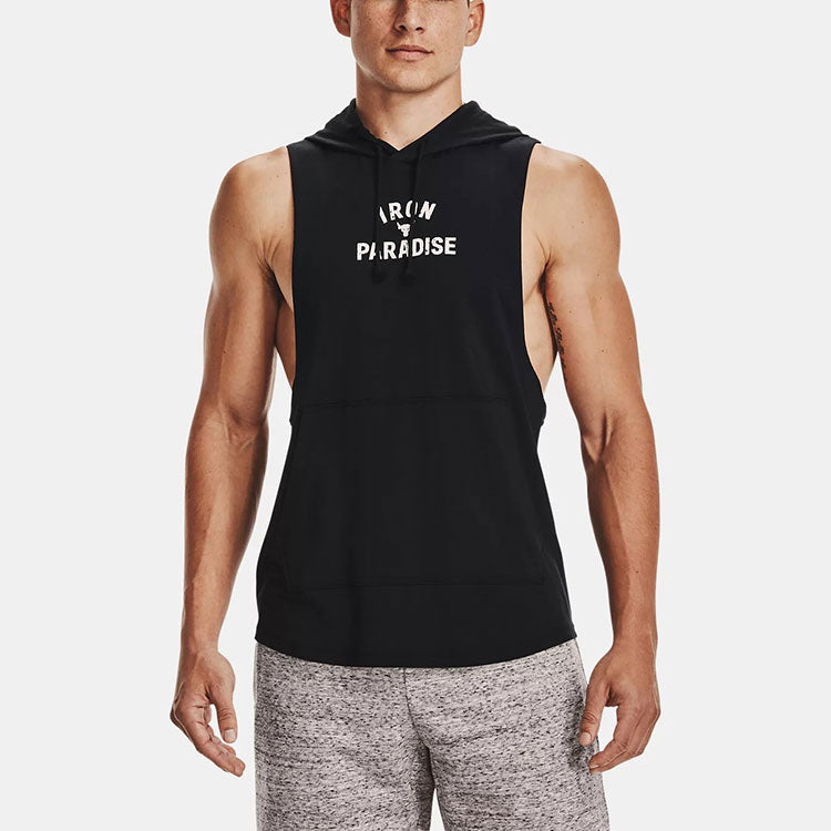 Under Armour Project Rock Gym Hoodie Sleeveless 'Black' 1365215-001