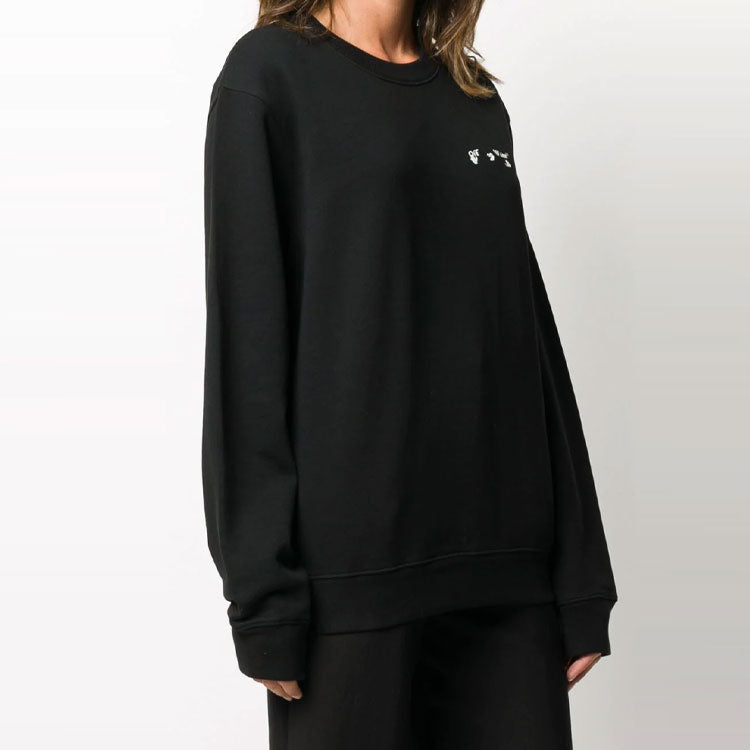 (WMNS) Off-White Basic Logo Loose Pullover Black Hoodie OWBA055E20FLE0021001