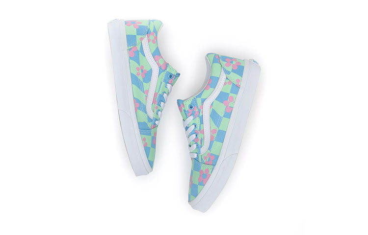 Vans Old Skool Low Tops Casual Skateboarding Shoes Big Boys Green Blue VN0A5EE6BLG