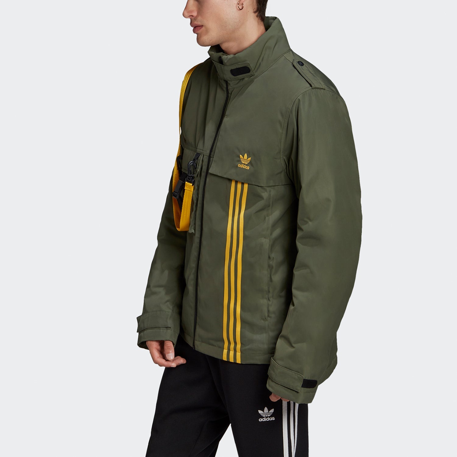 adidas originals Back Large logo Cargo Sports Down Jacket Basic Green GJ6737