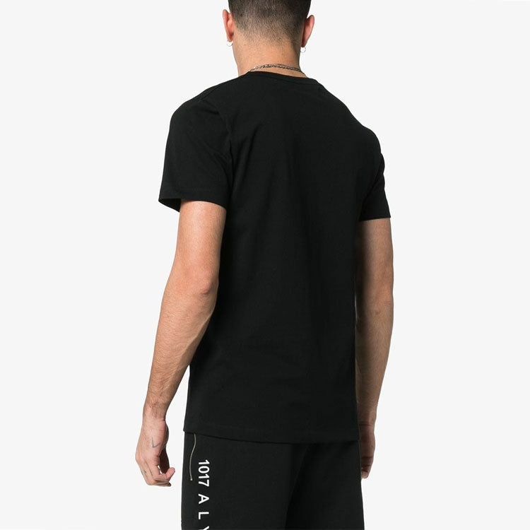 Off-White c/o virgil abloh men's black logo short sleeve slim tee OMAA027S191850221001