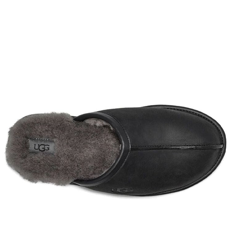 UGG Scuff Leather Slipper 'Black' 1108192-BLK