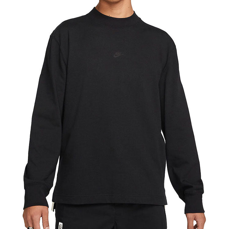 Nike Logo Pattern Loose Round Neck Long Sleeves Couple Style Black DD7029-010
