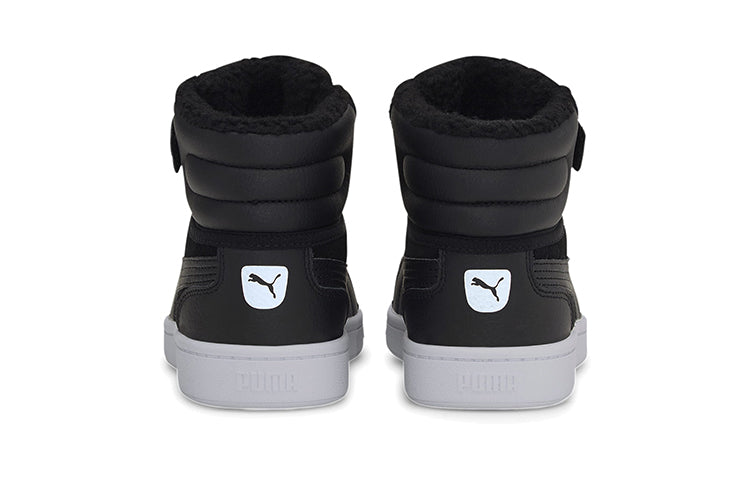 (PS) PUMA Vikky V2 Mid Fur Fleeced Casual Board ShoesBlack/White 370623-03