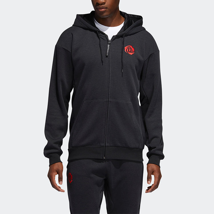 adidas Ros Crossup Fz Basketball Cap Jacket Men's Black EJ2145