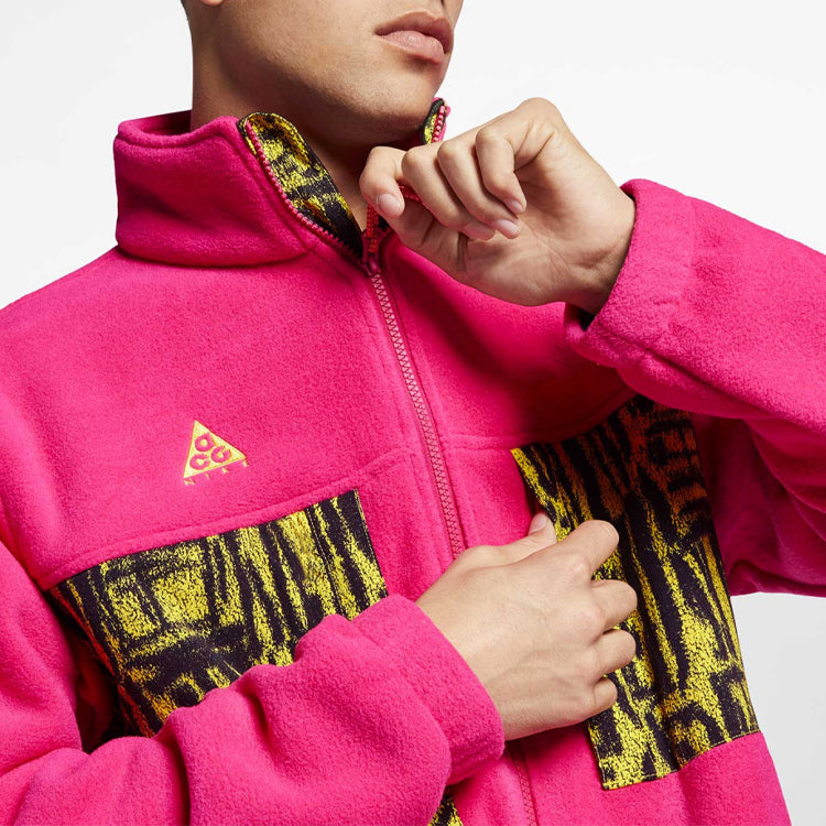 Nike ACG Printing Splicing Jacket Pink Red Pinkred BQ3446-666