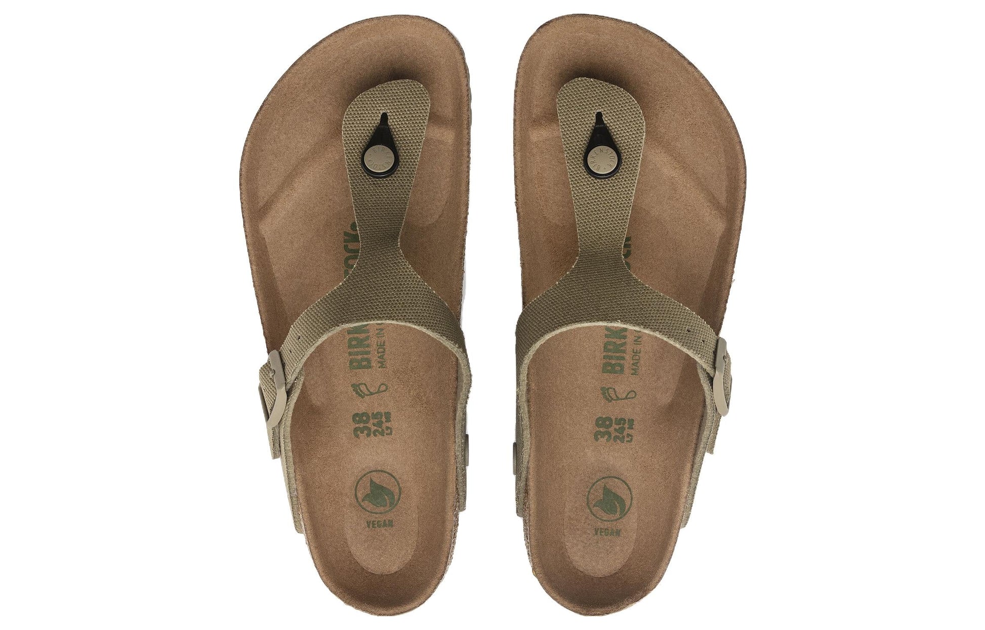 Birkenstock Gizeh Vegan Textile Sandals 'Faded Khaki' 1023929