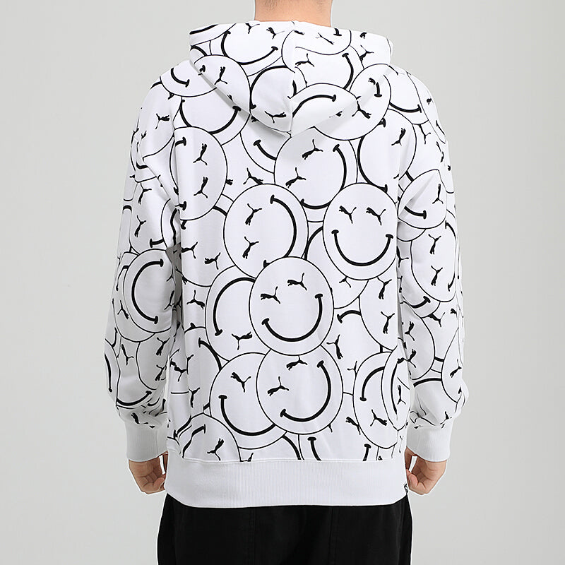 PUMA Club AOP Printed Hooded Fleece White 530367-02