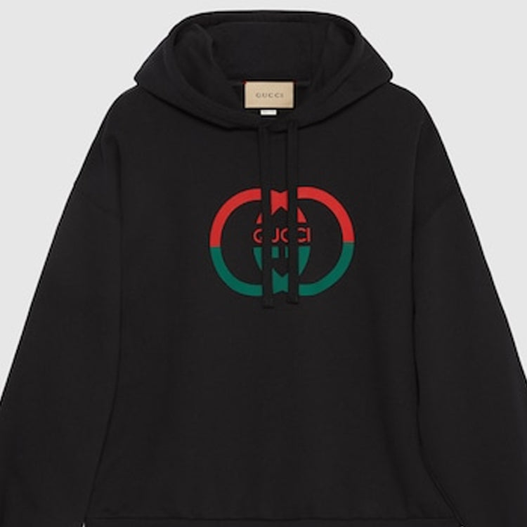 Gucci Cotton Jersey Printed Hooded Sweatshirt 'Black' 721427-XJF5T-1868