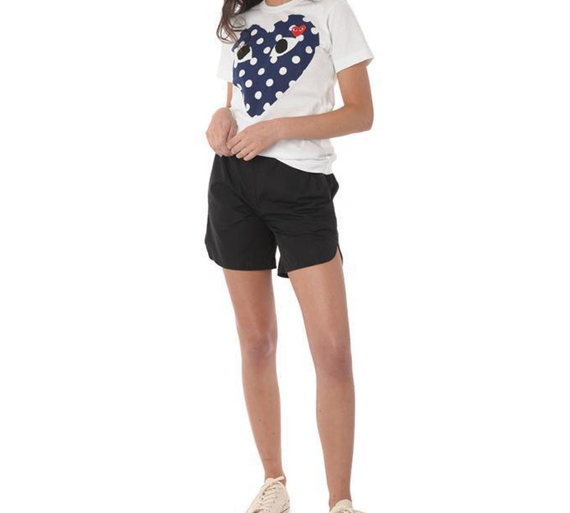 (WMNS) COMME des GARCONS PLAY Polka Dot Logo Tee 'White Navy' AZ-T233-051-1