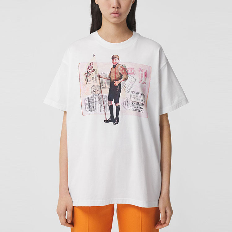 Burberry SS21 Character Print Short Sleeves T Shirt White 80431341