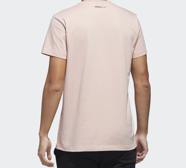 adidas neo M Faves Tee Sports Short Sleeve Pink GL1192