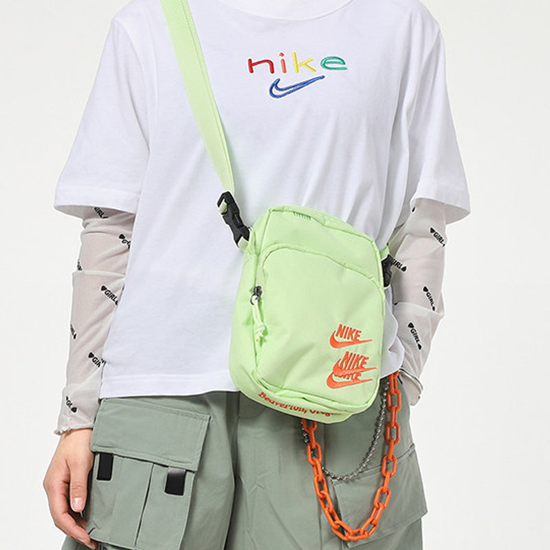 Nike Heritage Embroidered "Triple Logo" Sling Bag 'Light Lime Green' DH3080-383
