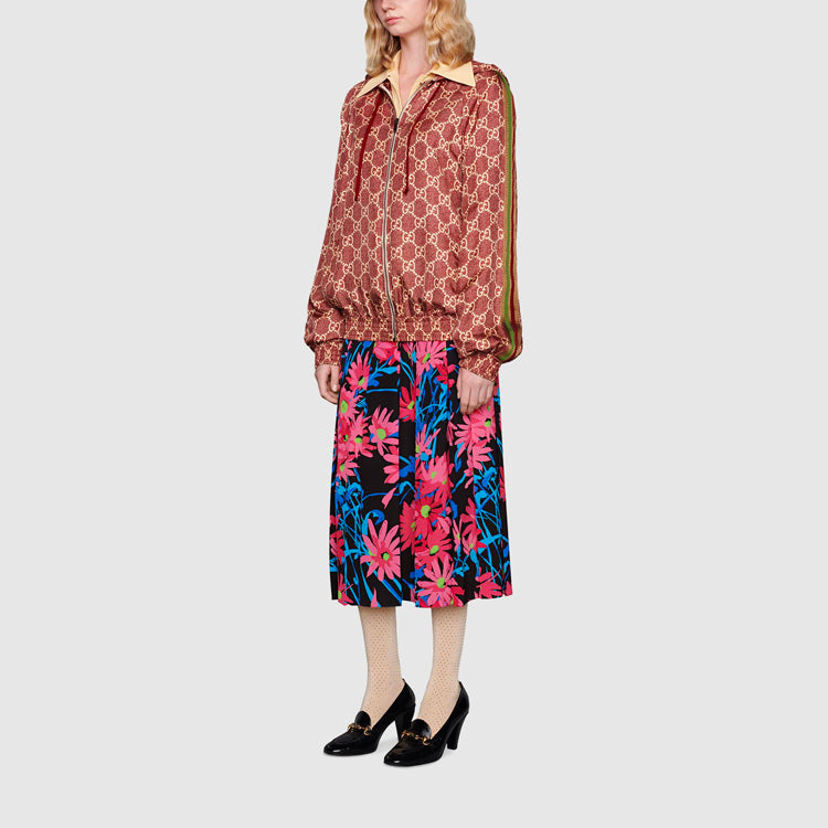 (WMNS) Gucci GG Supreme Print Silk Jacket 'Sweet Berries Rose' 631880-XJCL5-5281
