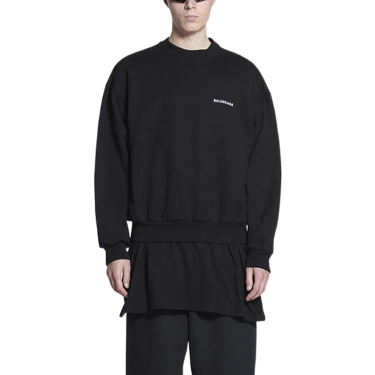 Balenciaga Crewneck Sweatshirt Regular Fit 'Black' 697869TMVF51070