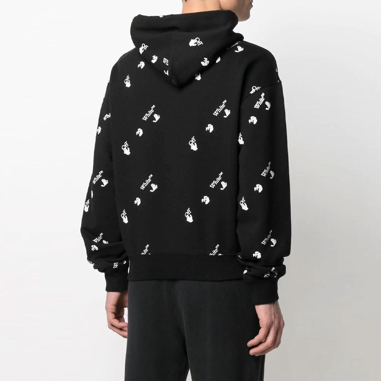 Off-White Men's SS21 Logo Sweatshirt Black OMBB037R21FLE0081001