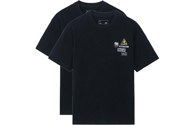 Li-Ning Skate For Freedom Graphic Loose Fit T-shirt 'Black' AHSS301-2