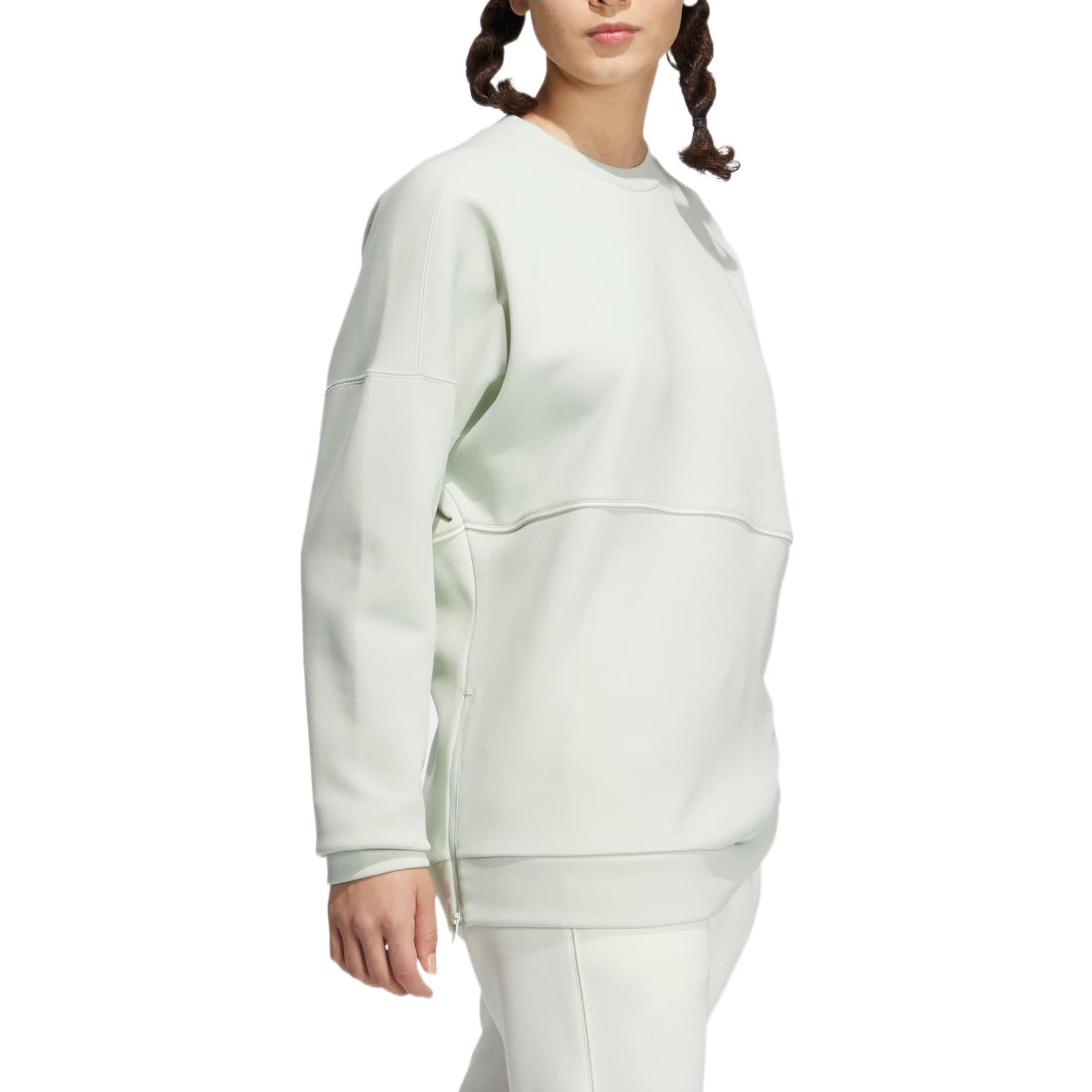 (WMNS) adidas Monogram Sweatshirt 'White' IB2735