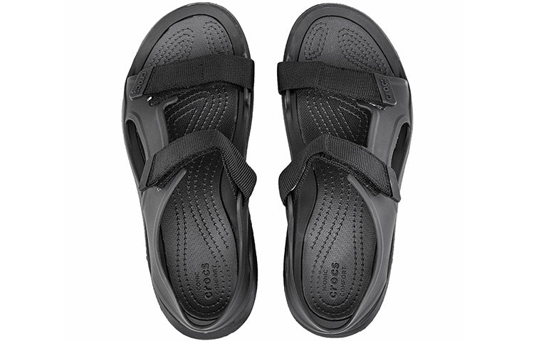 Crocs Swiftwater Light Cozy Sports Black Sandals 206526-060