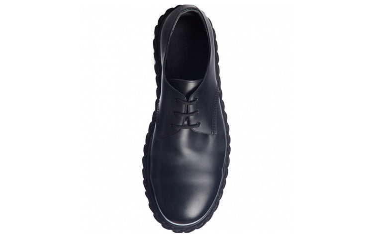 Balenciaga Laces Derbies Leather Shoes Black 530269WA6E01000
