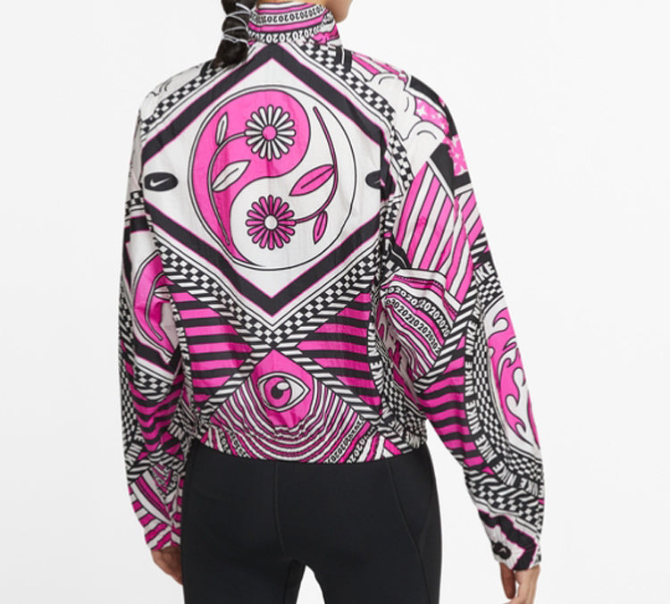 (WMNS) Nike Sportswear Printing Zipper Jacket Purple/Red CJ3882-623