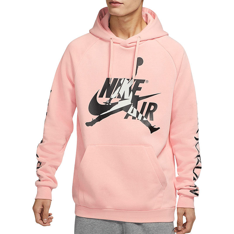 Air Jordan Alphabet Logo Pullover Hooded Fleece Pink DH9505-648
