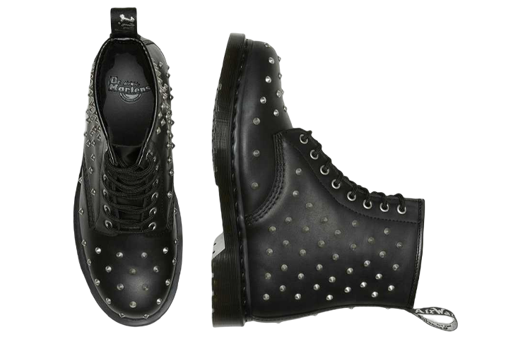 Dr. Martens 1460 Stud Wanama Leather Lace Up Boots 'Black' 27040001